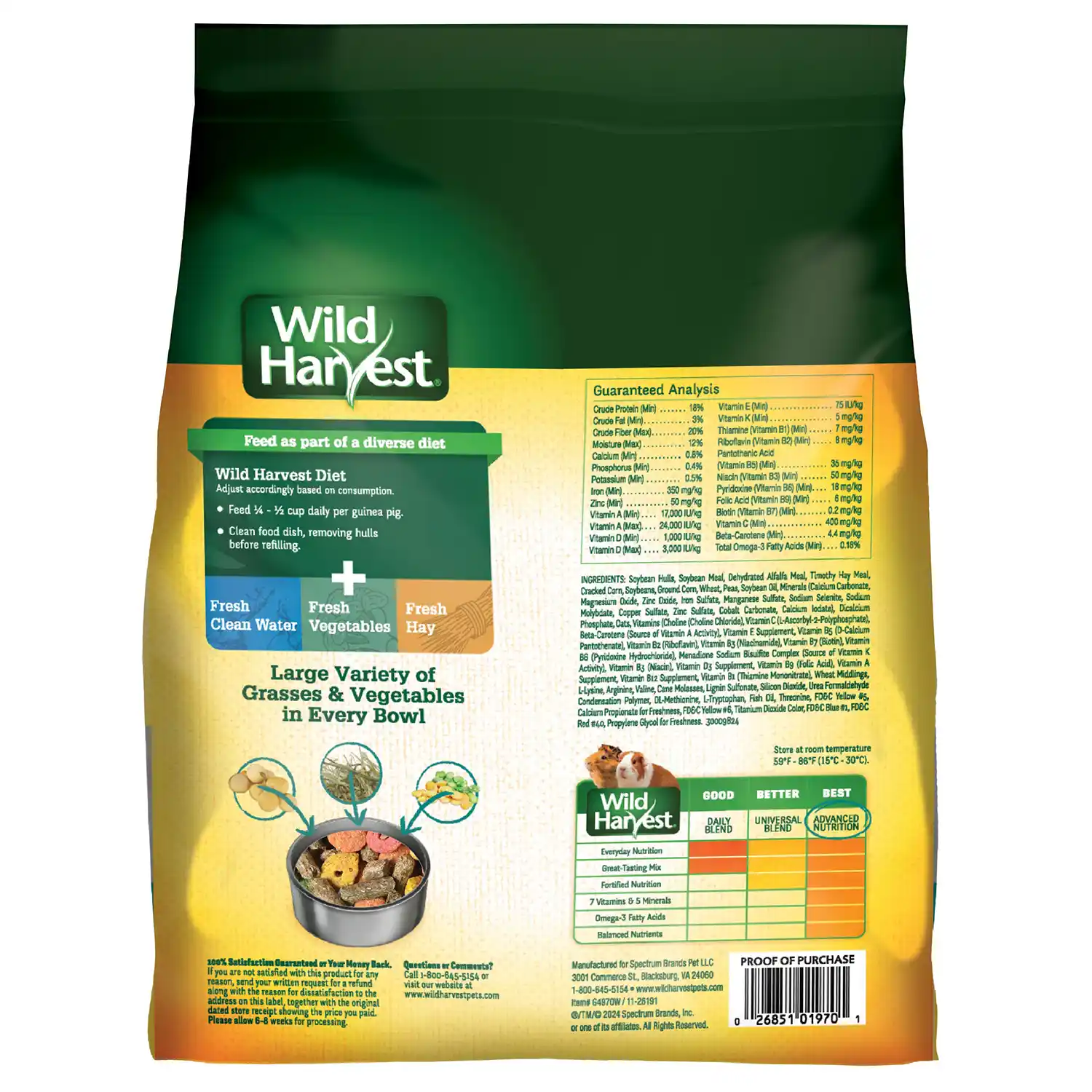 wild harvest advanced nutrition diet for guinea pigs